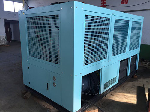 60hp air cooled screw chiller to Uzbekistan in food processing application